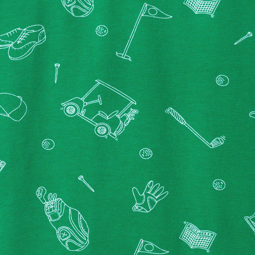 Printed Baby Romper | Green Golf