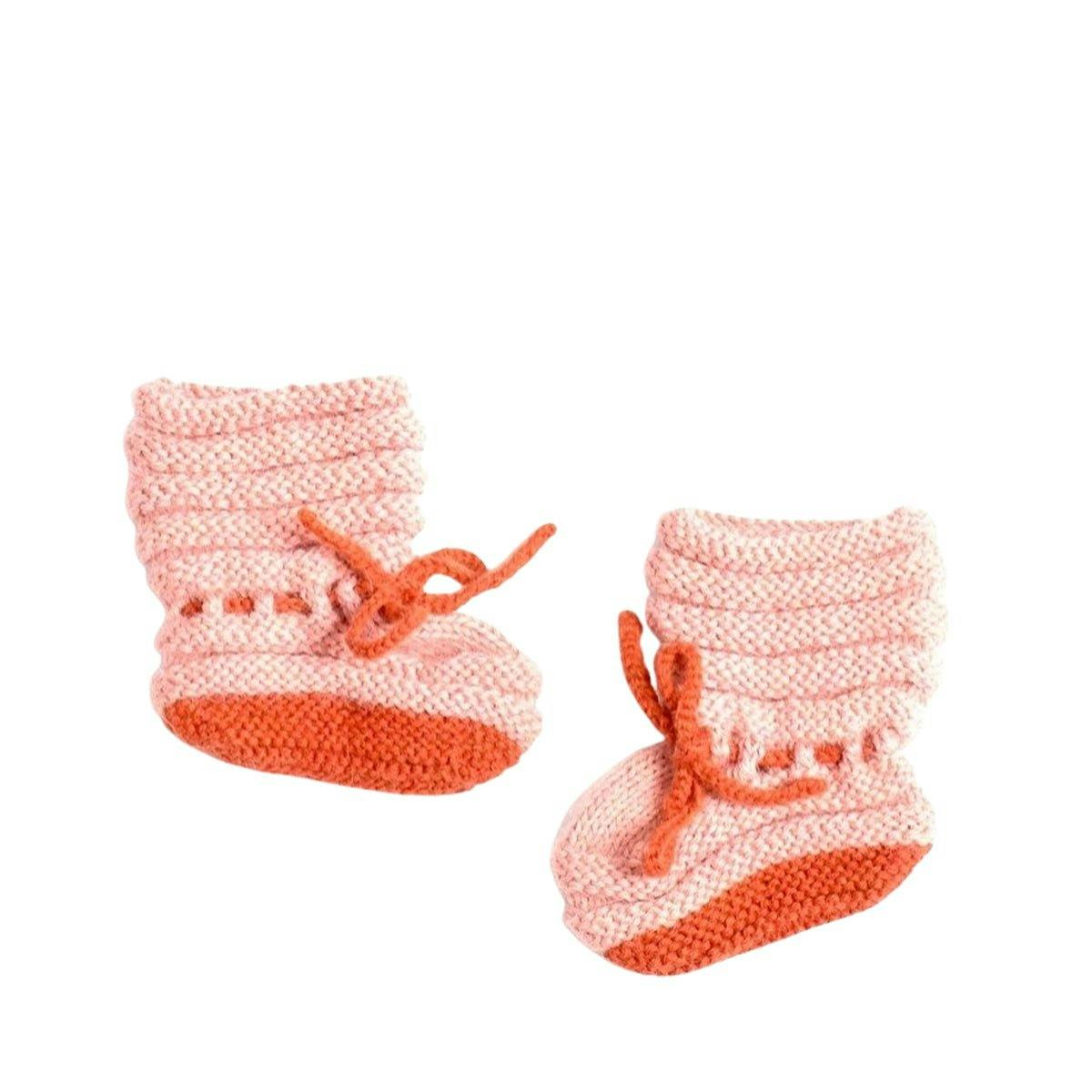 Hand-Knit Baby Tie Booties