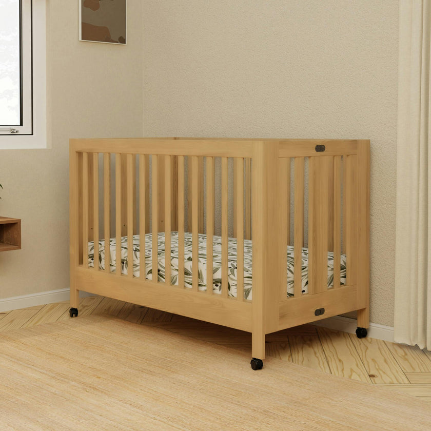 Maki Portable Folding Crib with Toddler Bed Conversion Kit
