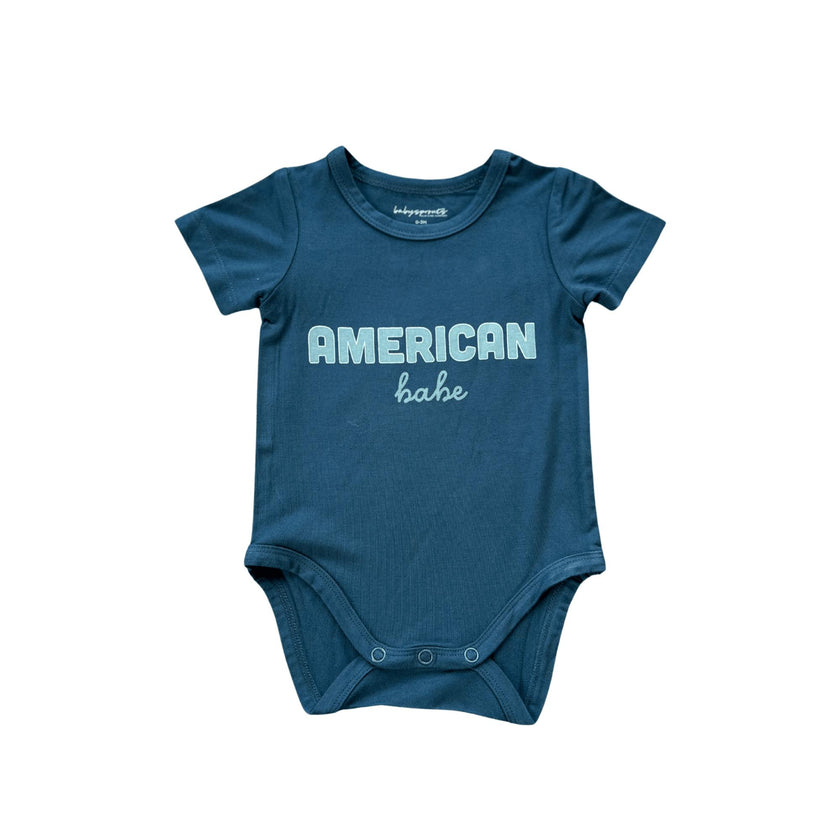 Baby Short Sleeve Bodysuit Retro America