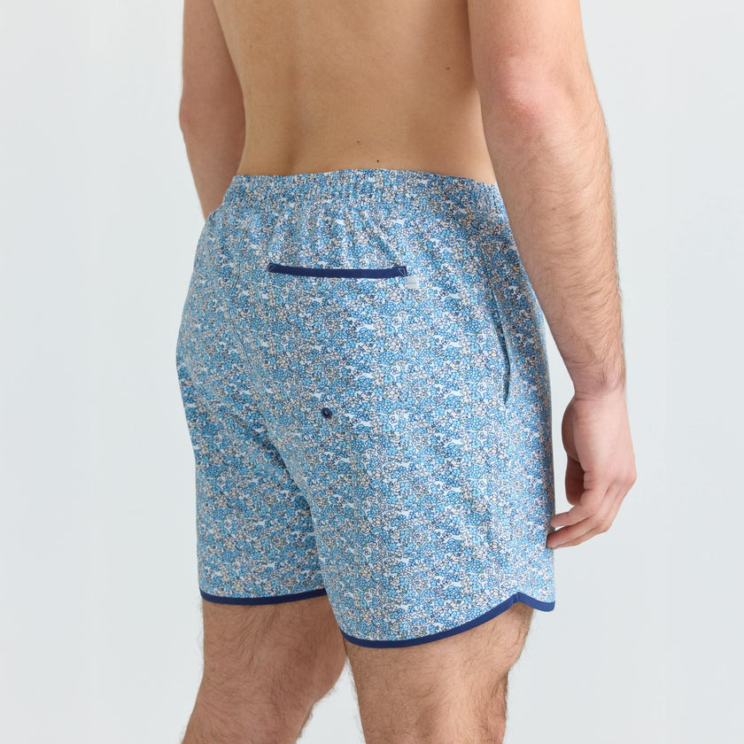mens original slate floral boardie