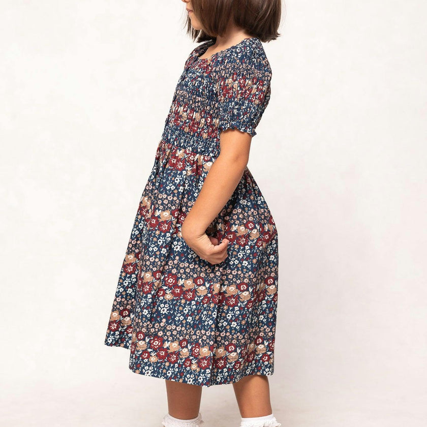 Mini Parker Dress in Dusk Floral Medley
