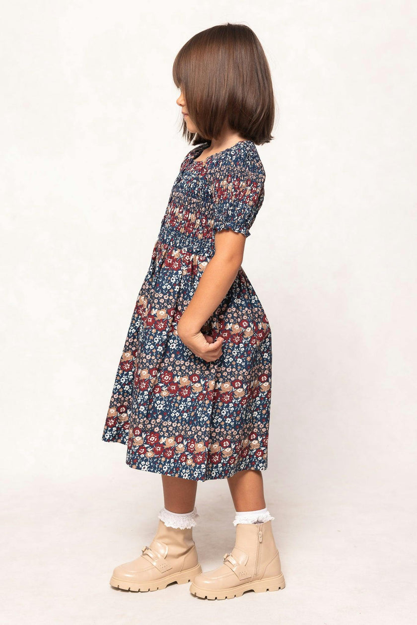 Mini Parker Dress in Dusk Floral Medley