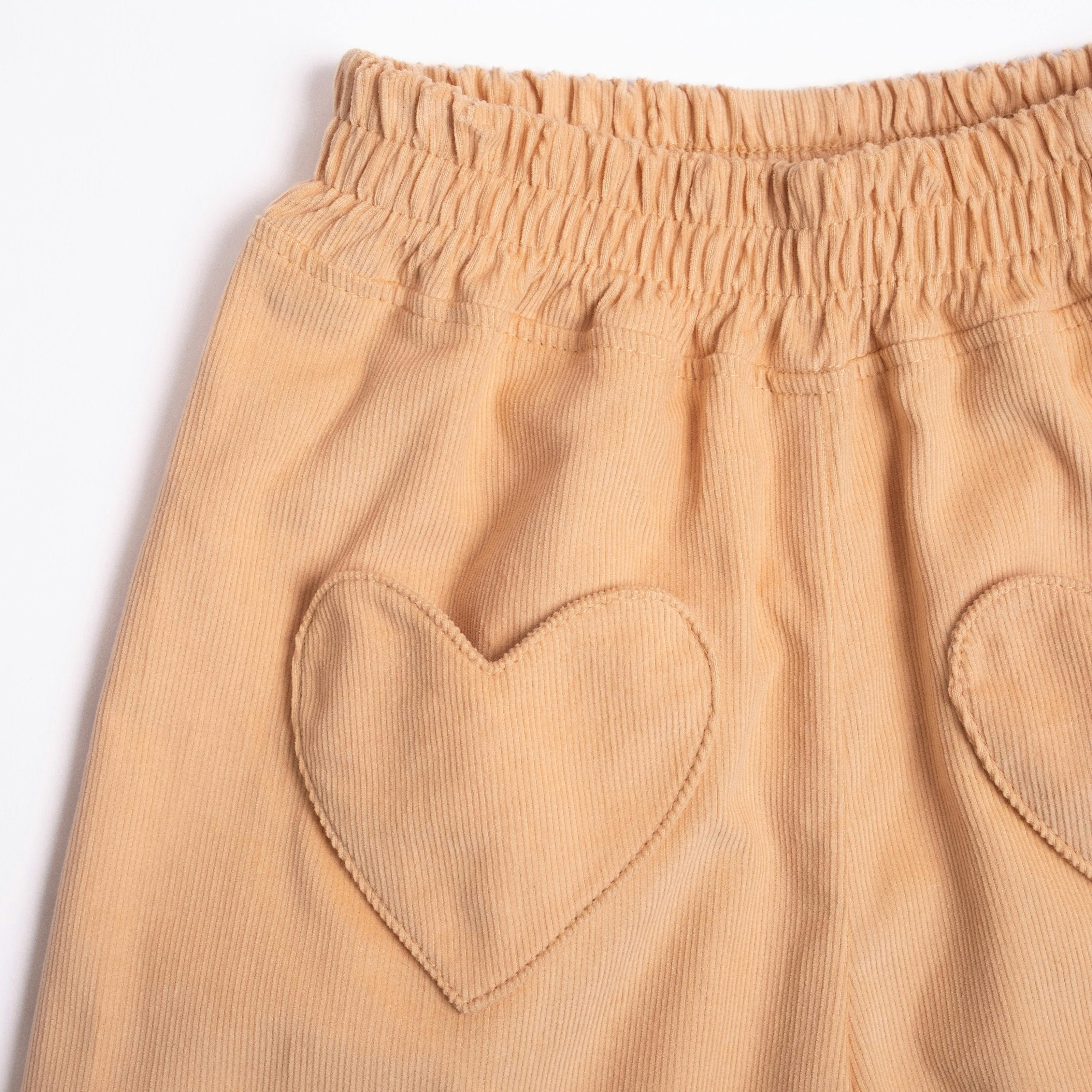 Heart Pocket Pant in Dusty Pink