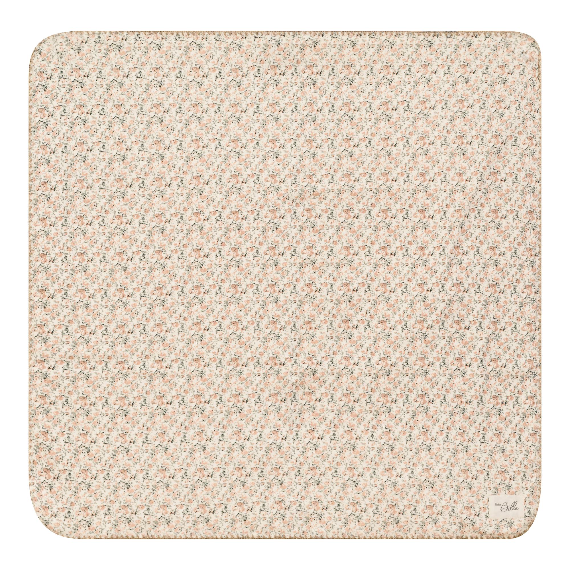Printed Ribbed Floral Blanket