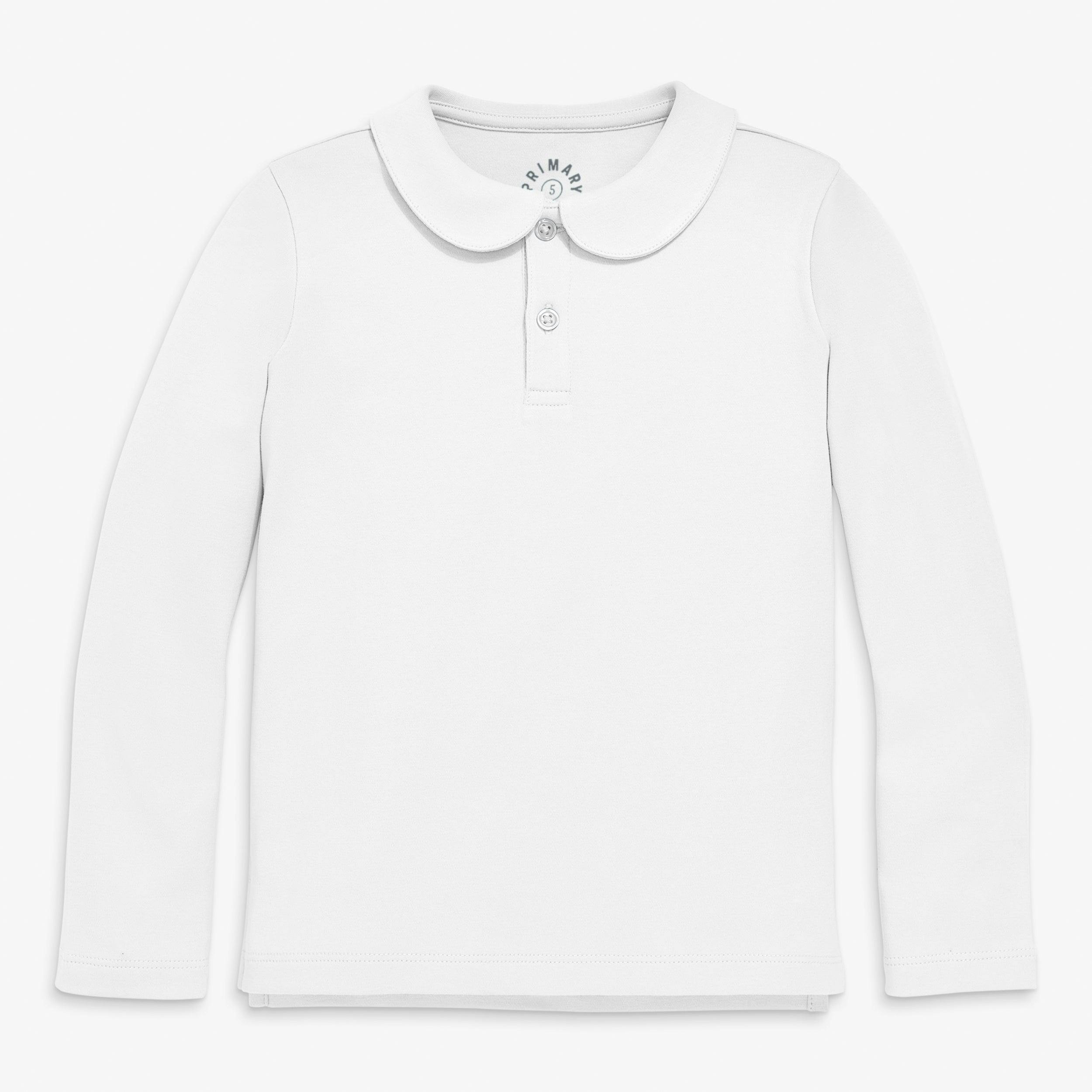 Kids long sleeve peter pan polo