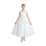 White Azalina Satin Tulle Dress