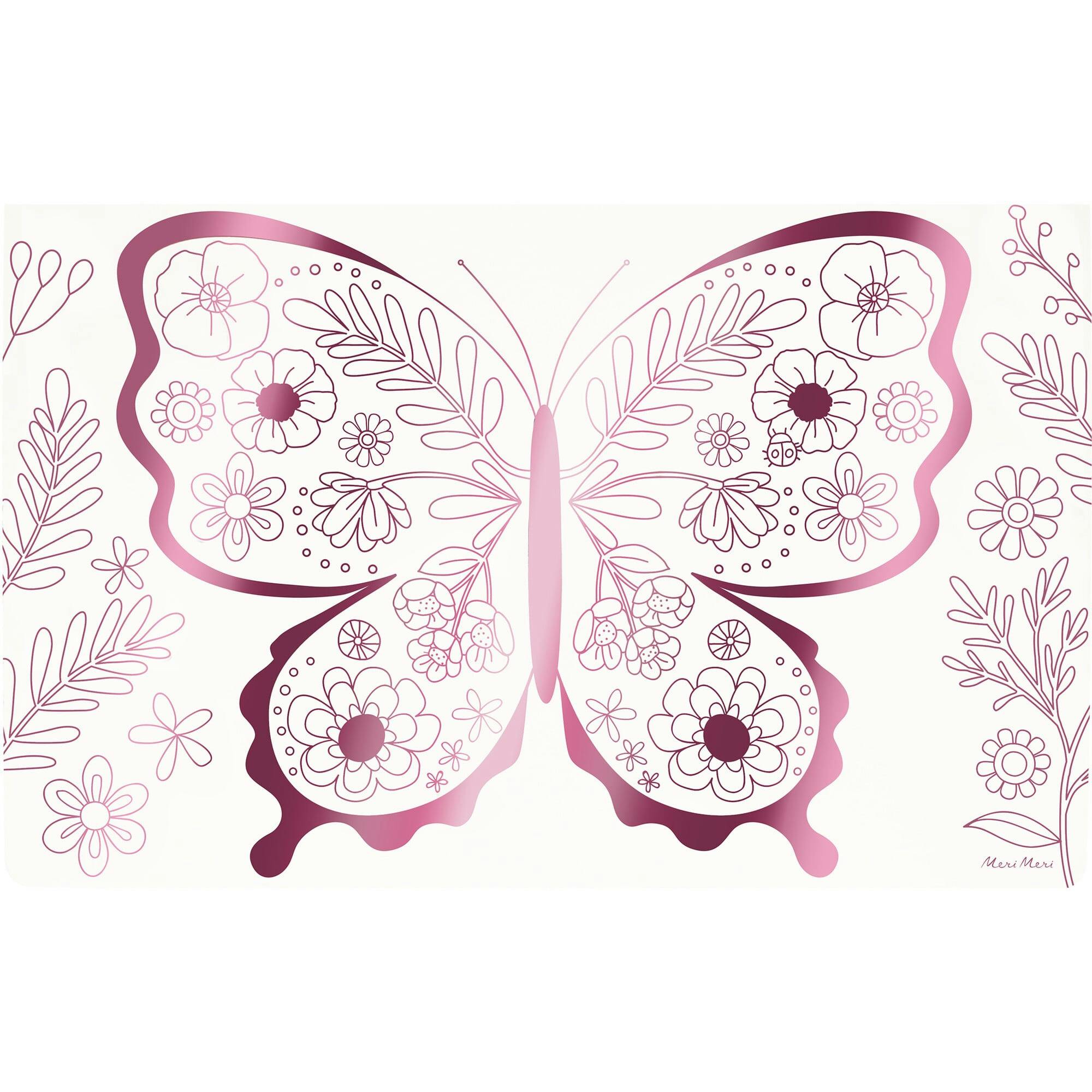 Butterflies & Flowers Coloring Placemats