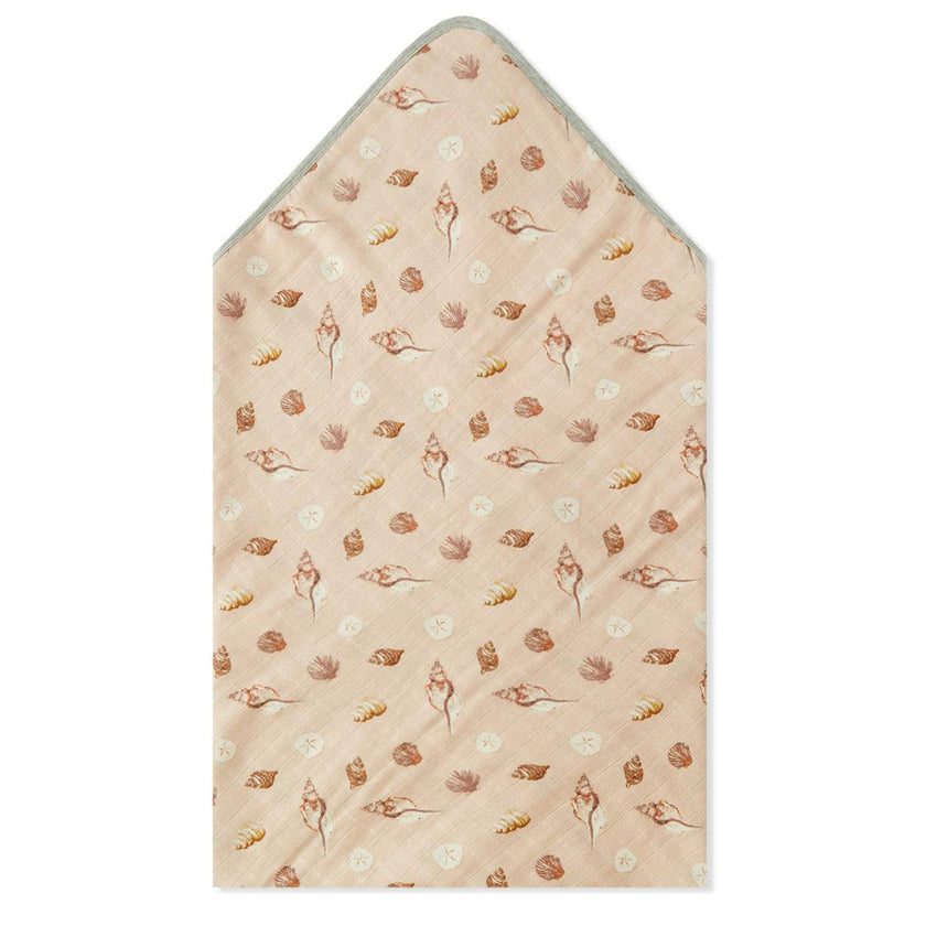 Seashells Hooded Swaddle Blanket