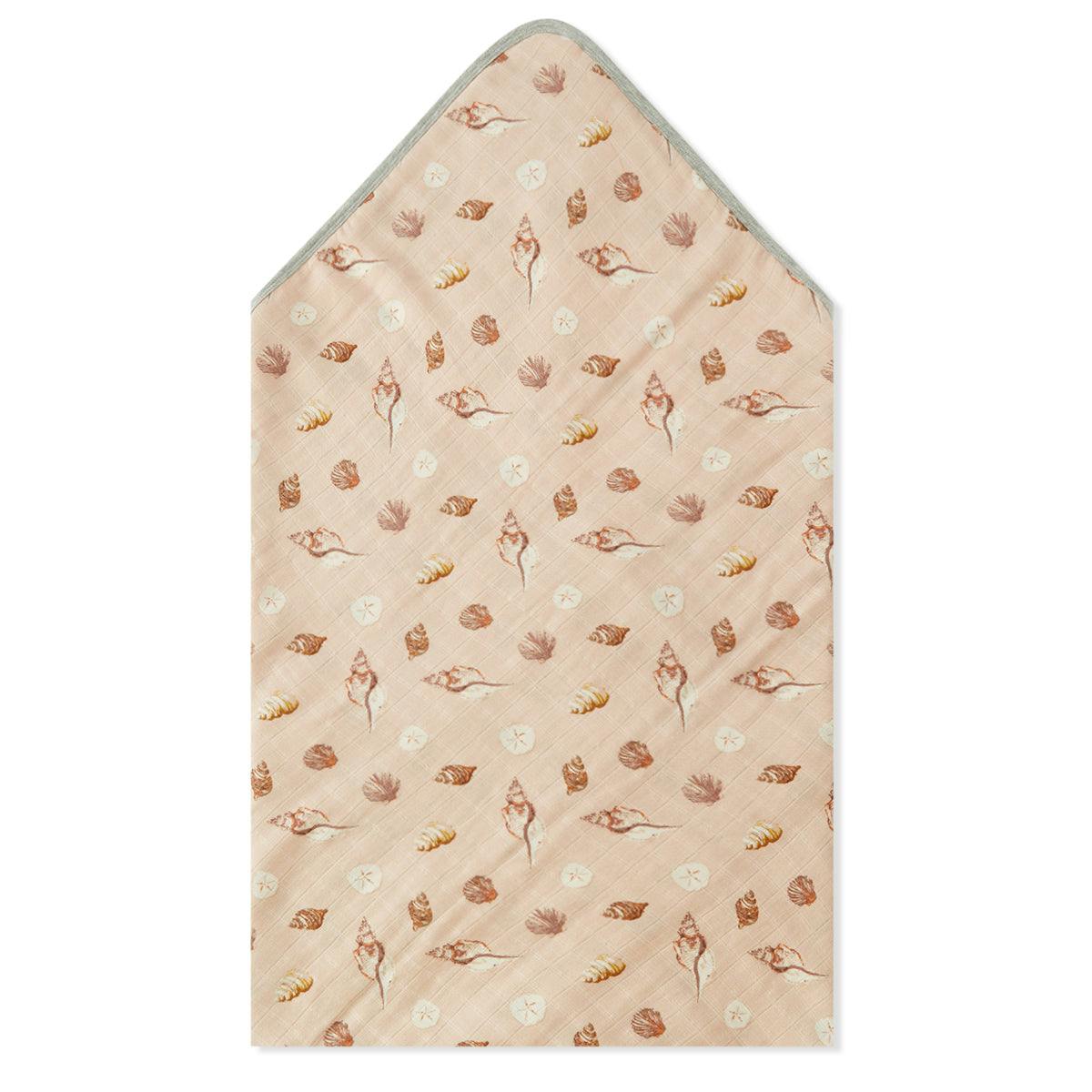 Seashells Hooded Swaddle Blanket