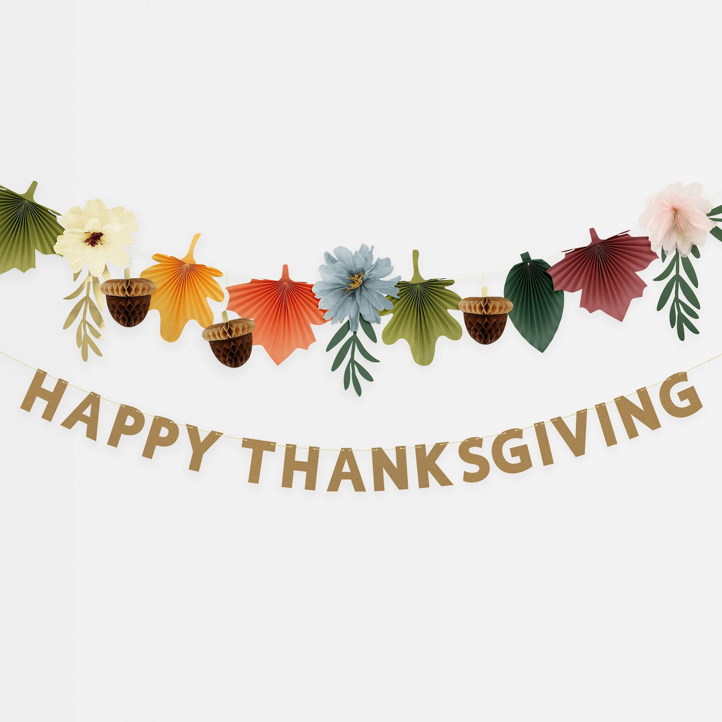 Happy Thanksgiving Garland Set