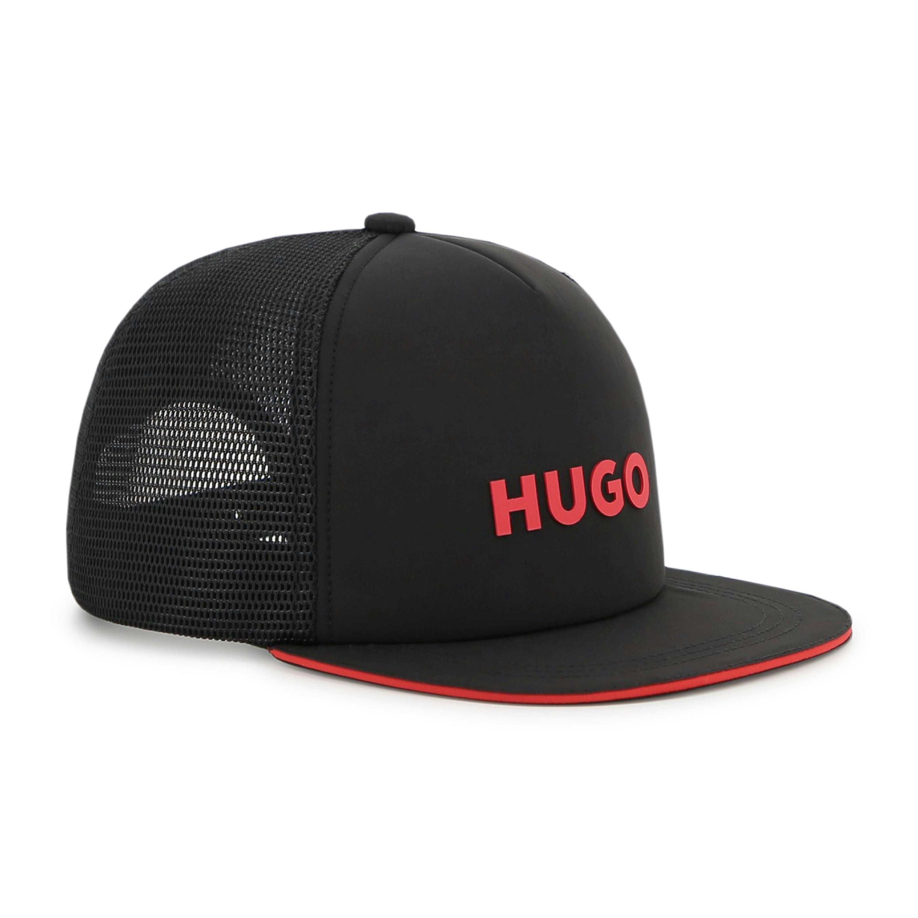 Black Mesh Cap with Adjustable Strap