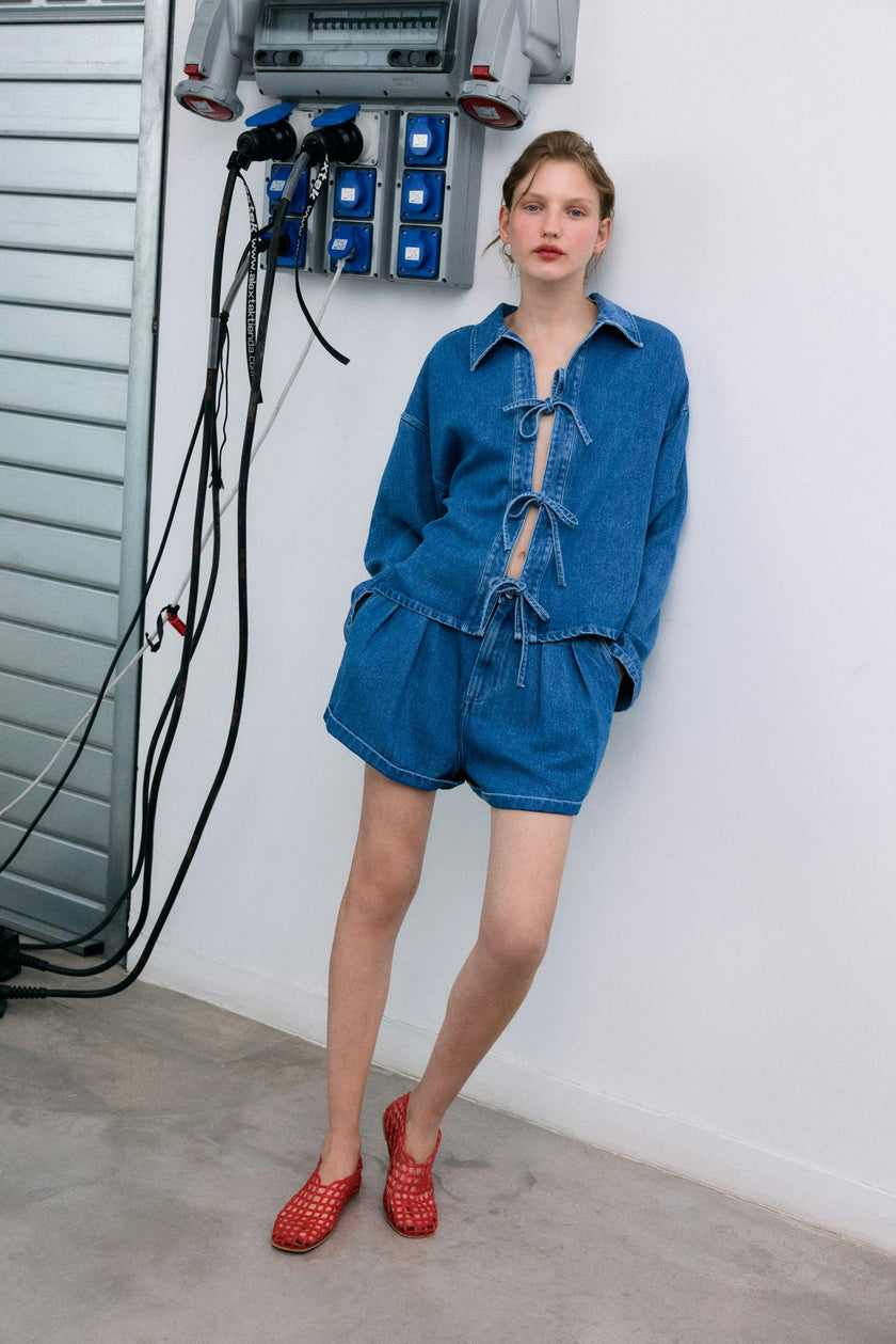 TNS Tencel Woman Short Mid Denim