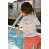 Crew Neck Dropped Shoulder T-Shirt, Multi