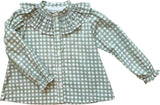 Molly Anne Top in Field Check Sage