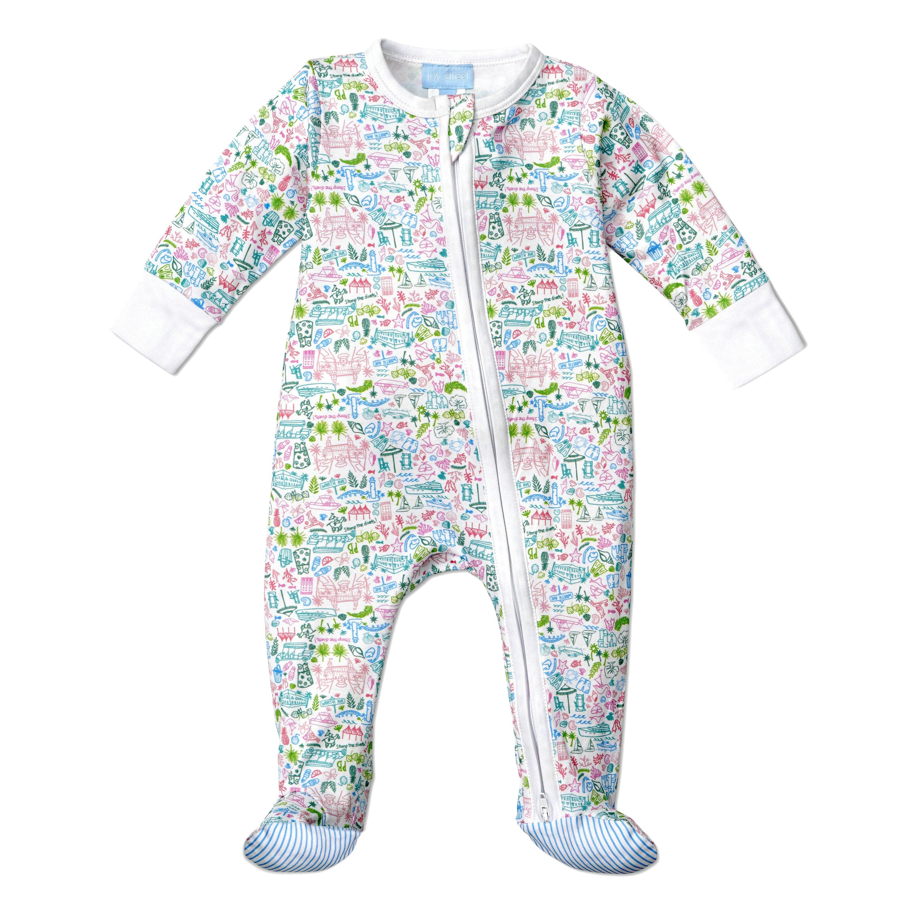 Palm Beach Zip Baby Onesie