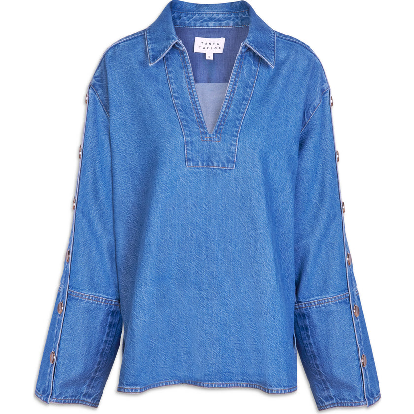 Women's Lally Denim Top, Blue