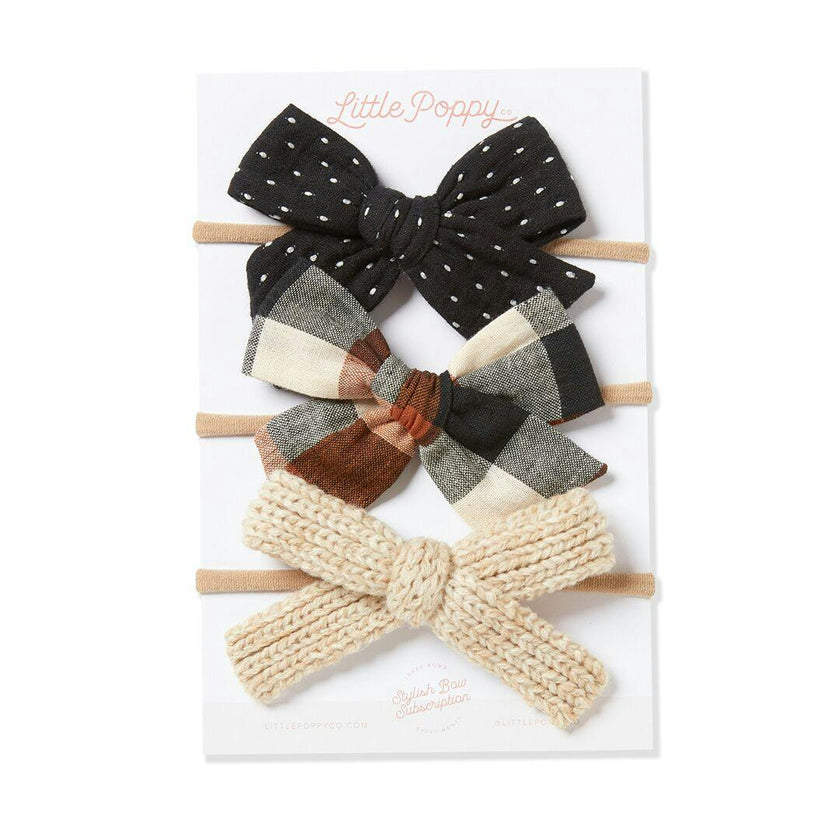 The Mia Three Bow Original Headband Set