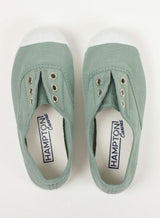 Hampton Canvas Plum Plimsolls in Olive