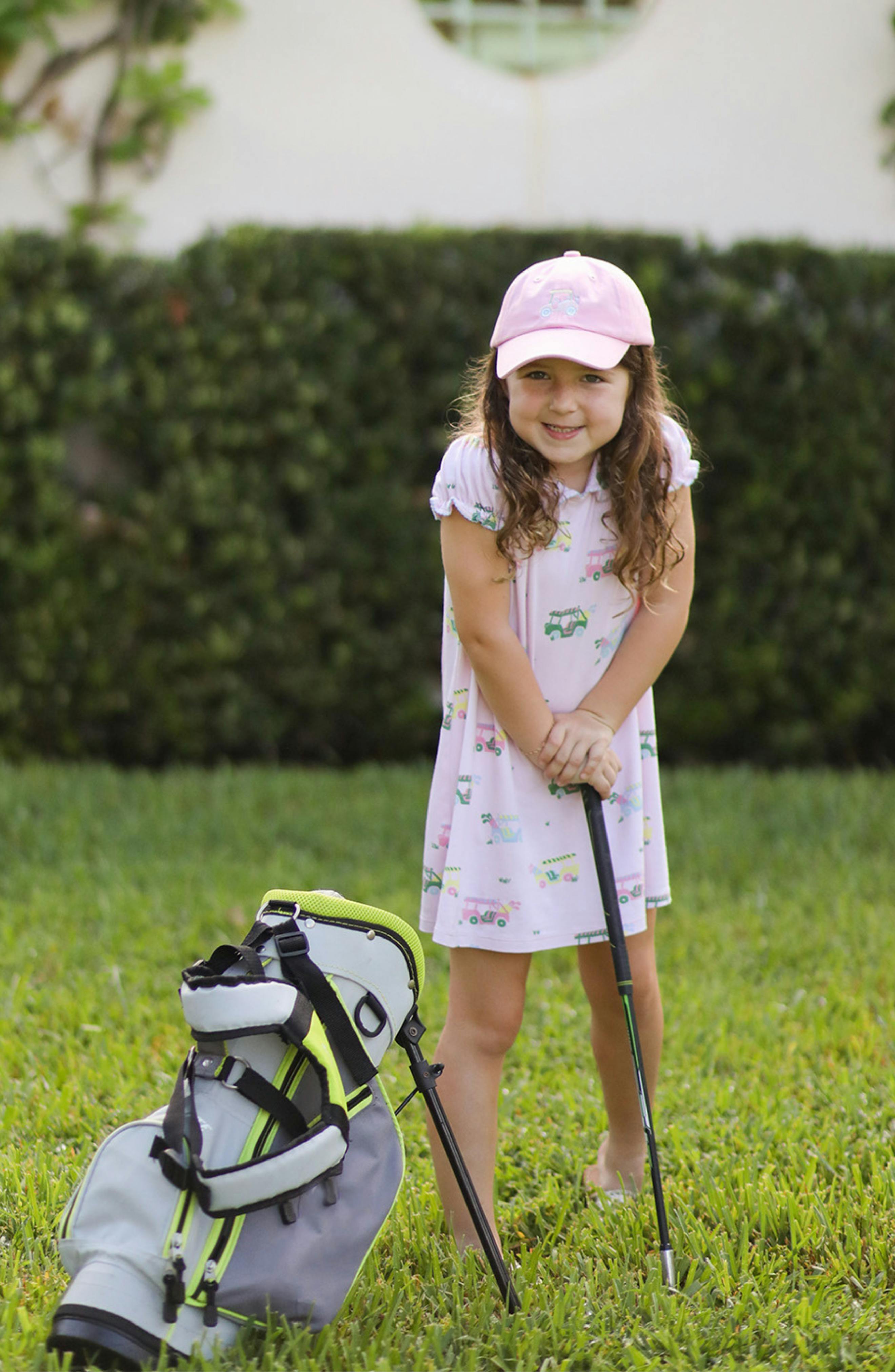 Rainbow Golf Cart Bow Baseball Hat