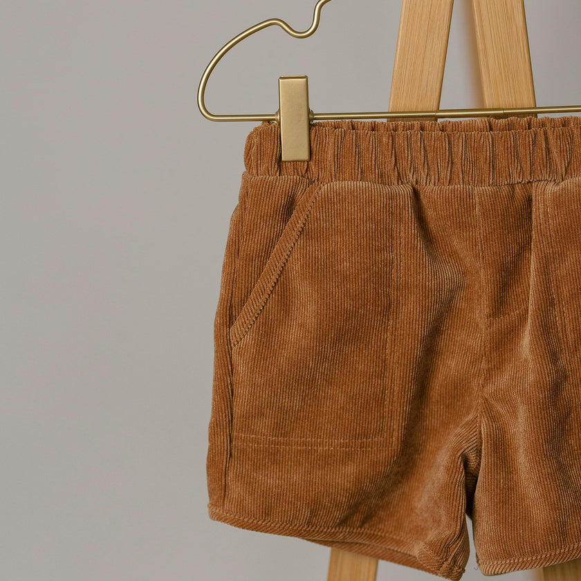 Athletic Short in Proformance Cord In Terra Cotta