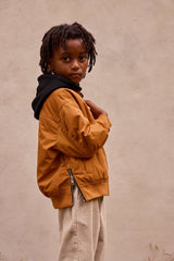 Padded Bomber Jacket With Removable Hood