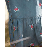 TARTINE ET CHOCOLAT Soft Chambray Floral Midi Dress