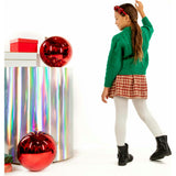 Jr Star Premium Child Chenille Houndstooth Pleated Skirt