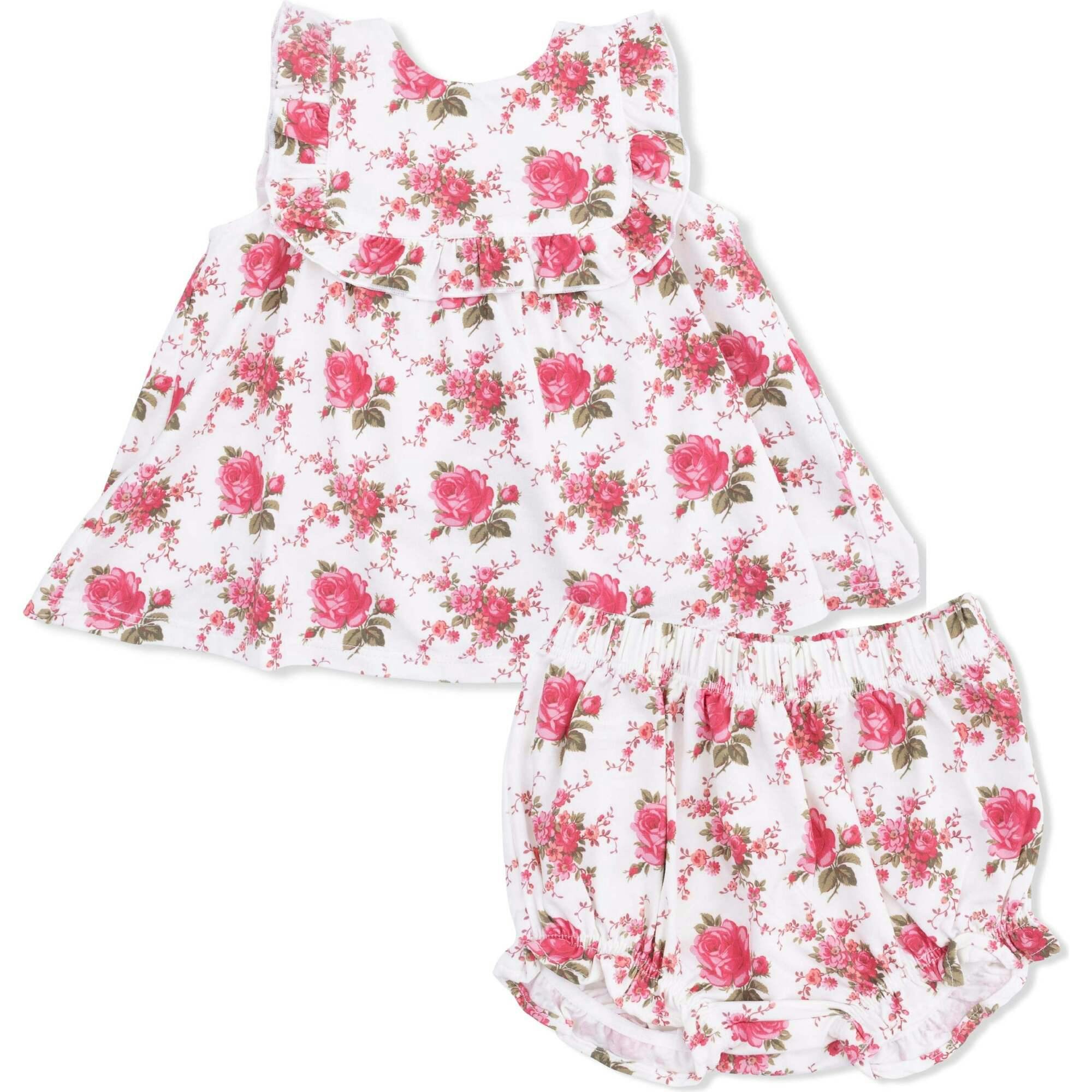 Elegant Roses - Ruffle Top and Bloomer