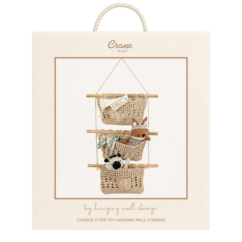 Charlie Farmhouse 3-Tier Hanging Wall Storage Organizer