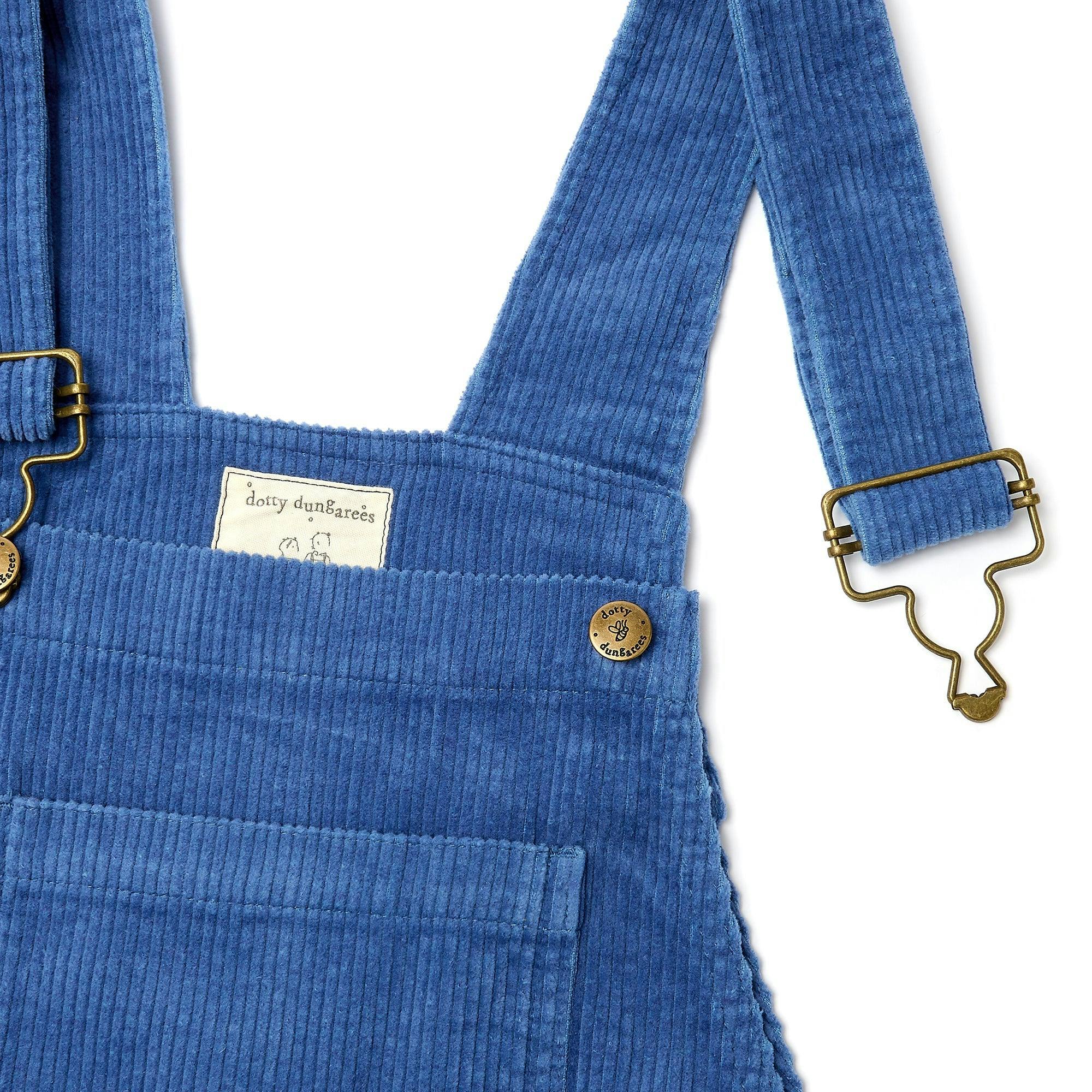 Adult Blue Chunky Cord Overalls