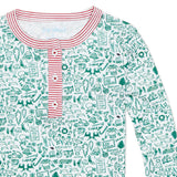 North Pole Christmas Two Piece Kids Henley Pajamas