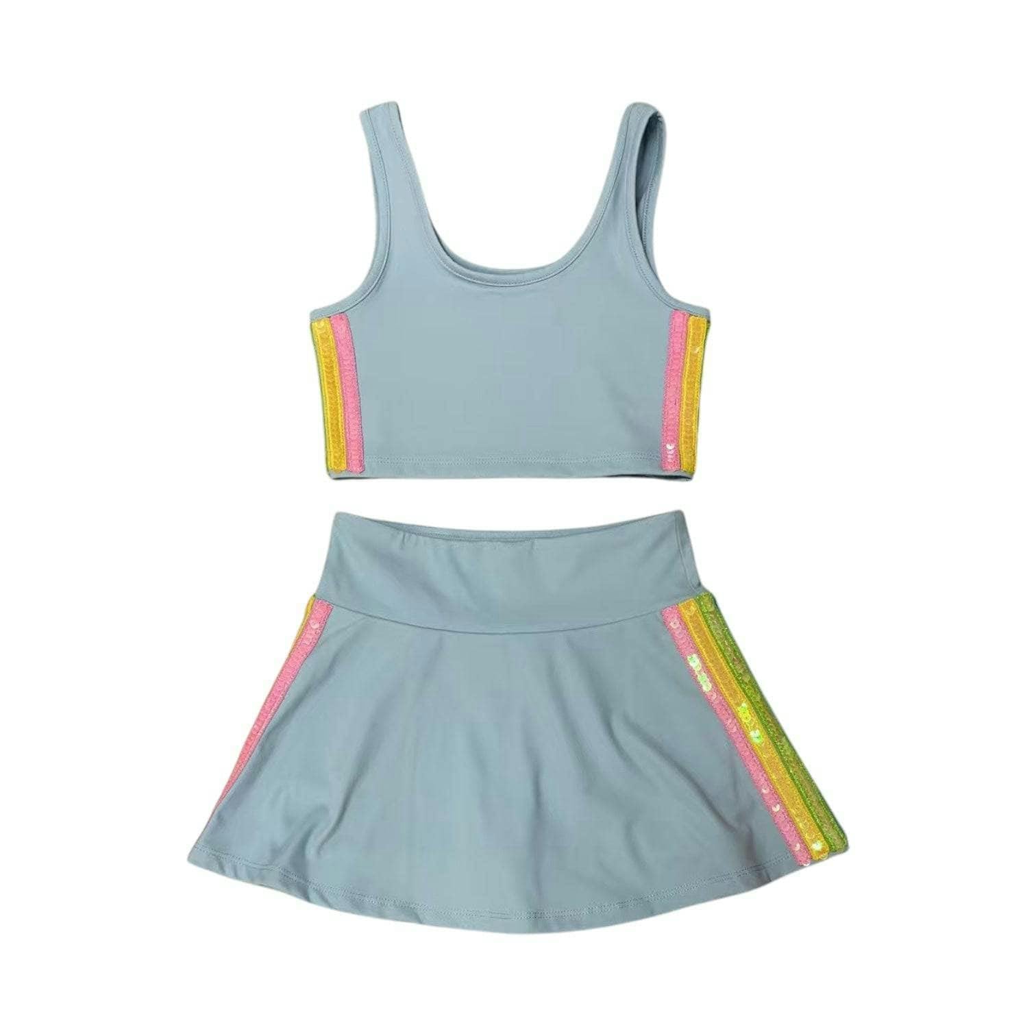 Blue Rainbow Sherbet Sequin Tennis Set