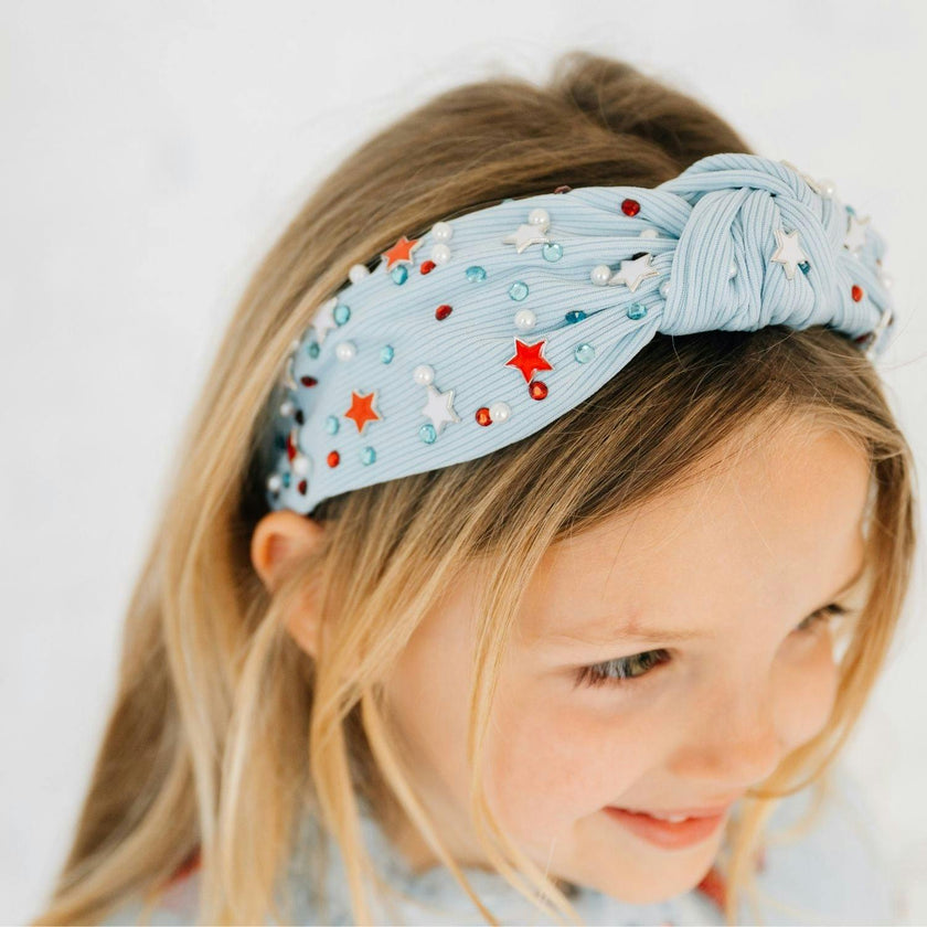 USA Stars Gemstone Headband