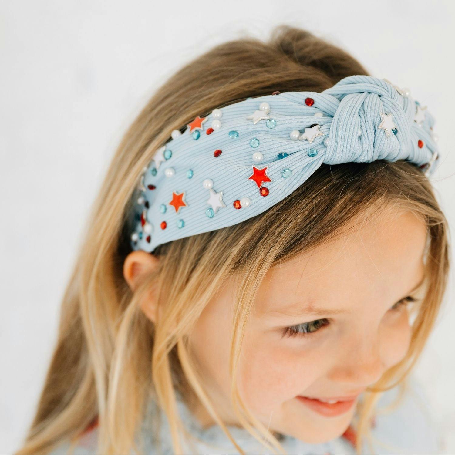 USA Stars Gemstone Headband