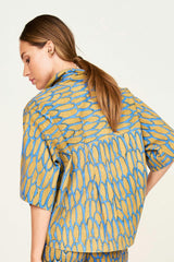 Kyoto Short Sleeved Shirt in Bluefish