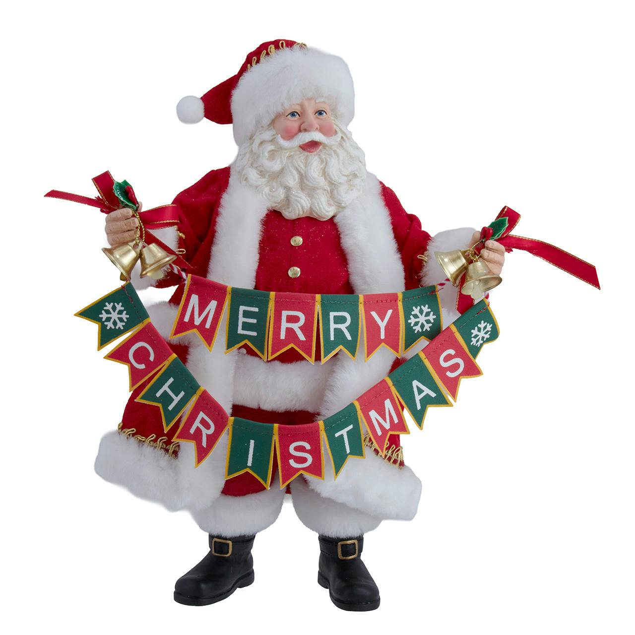 Kurt Adler 10.5-Inch Fabriché Santa Holding 