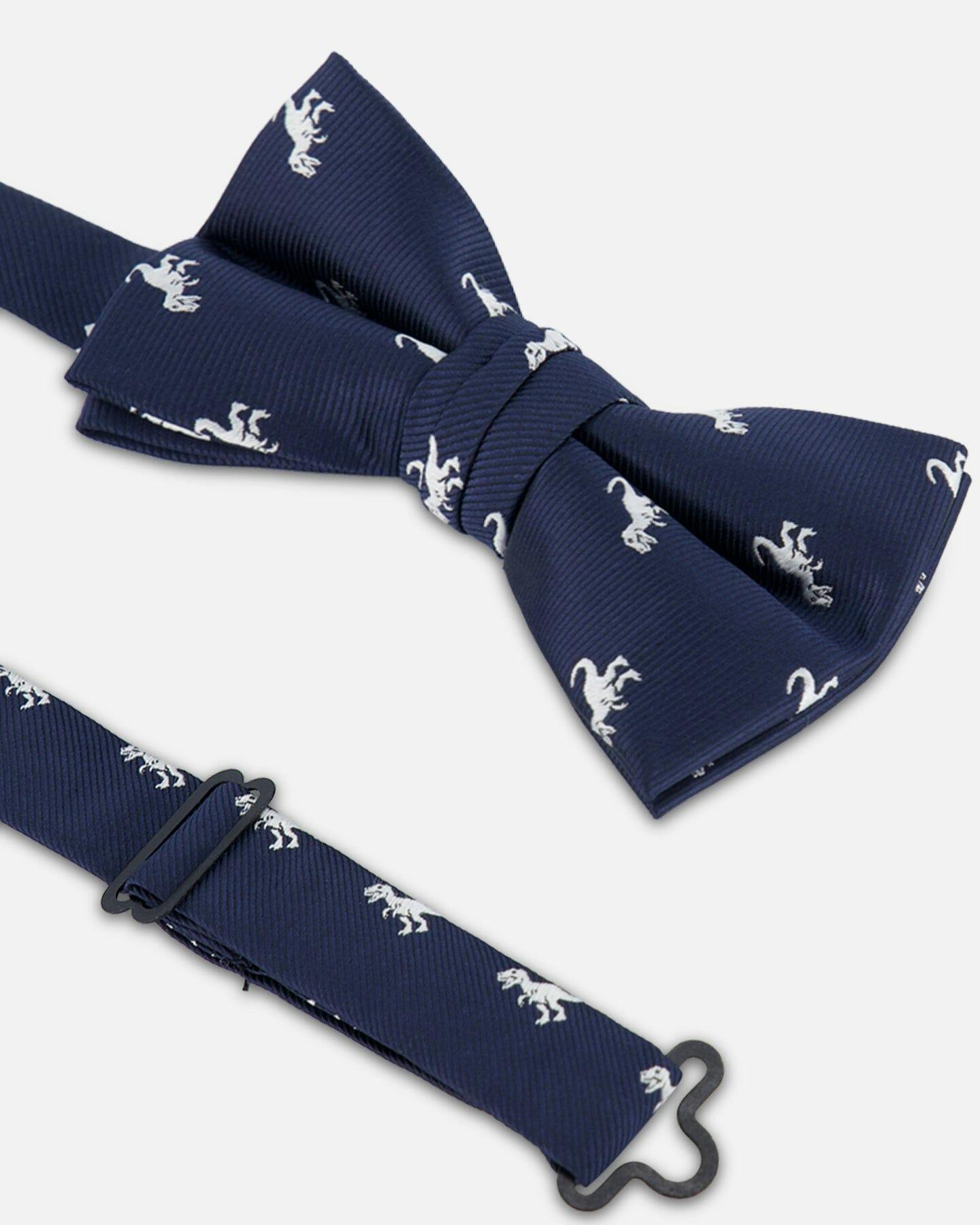 Bow Tie Blue Dino Print