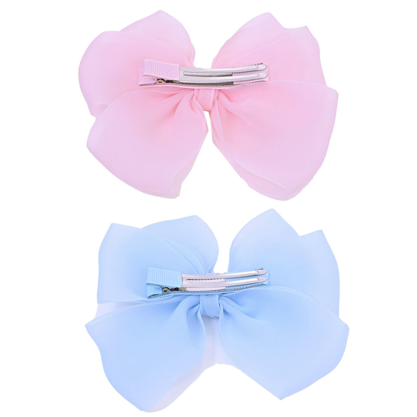 Multicolor Ribbon Bow Hairclip Set