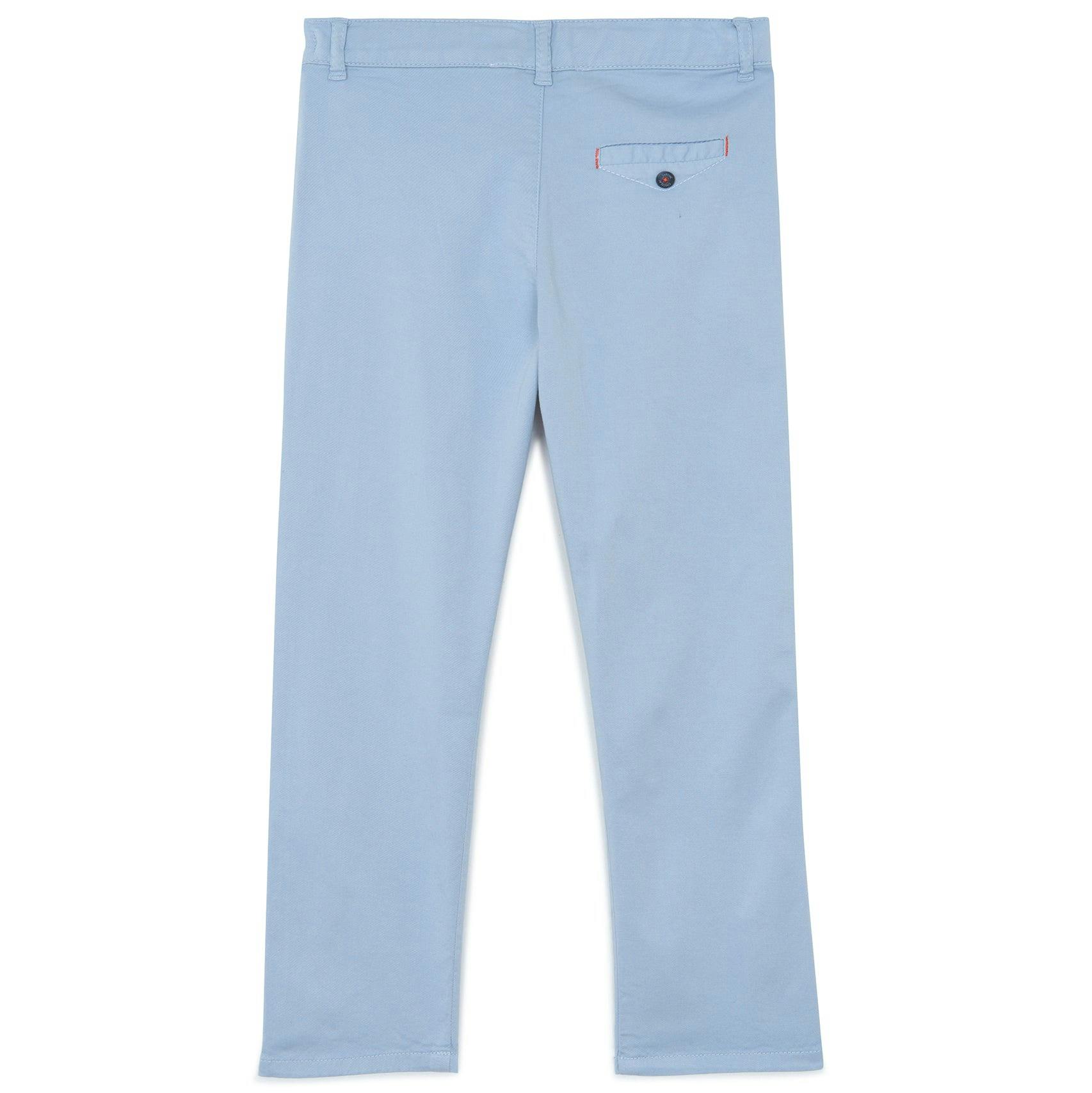 TARTINE ET CHOCOLAT Grey-Blue Twill Trousers