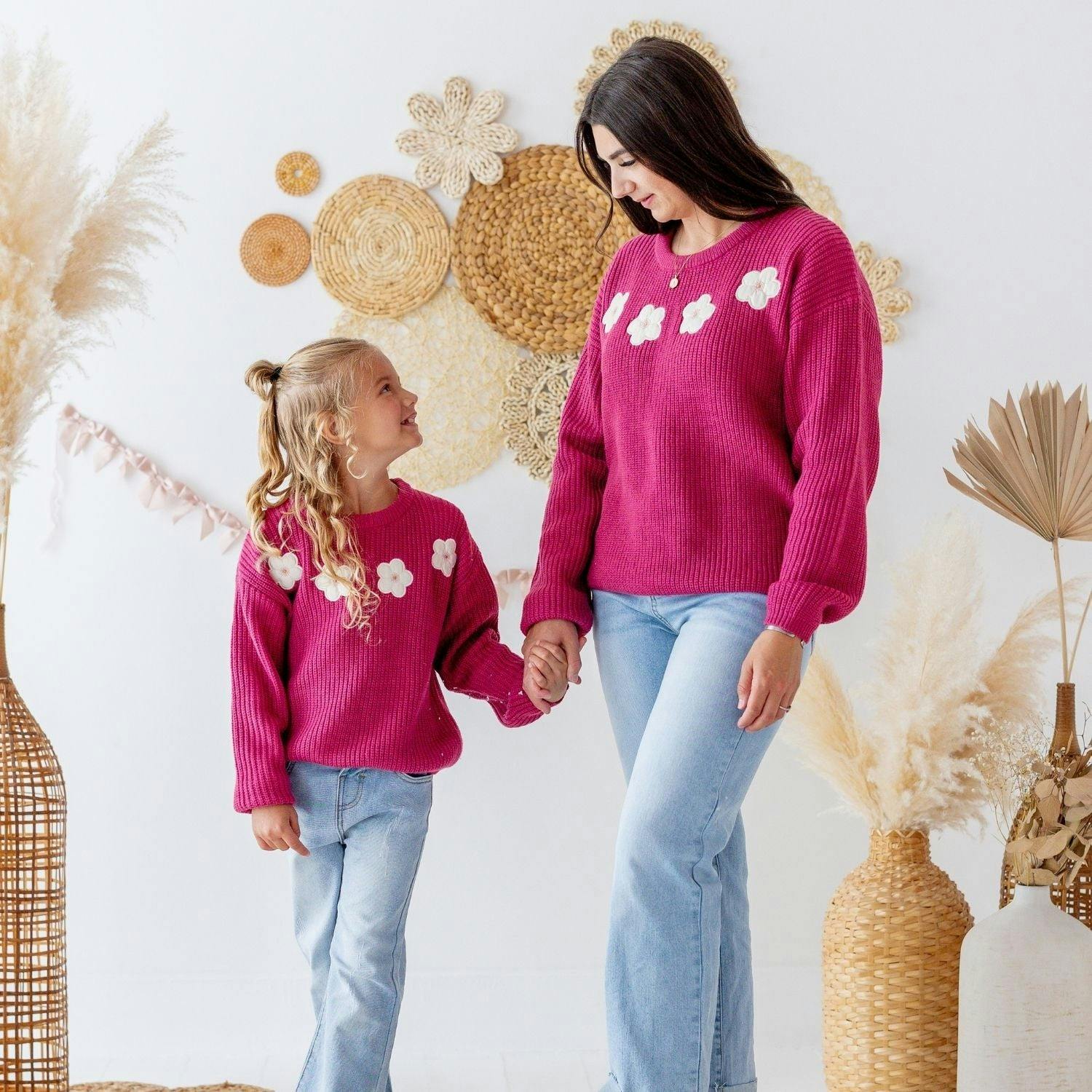 Floral Applique Women's Sweater
