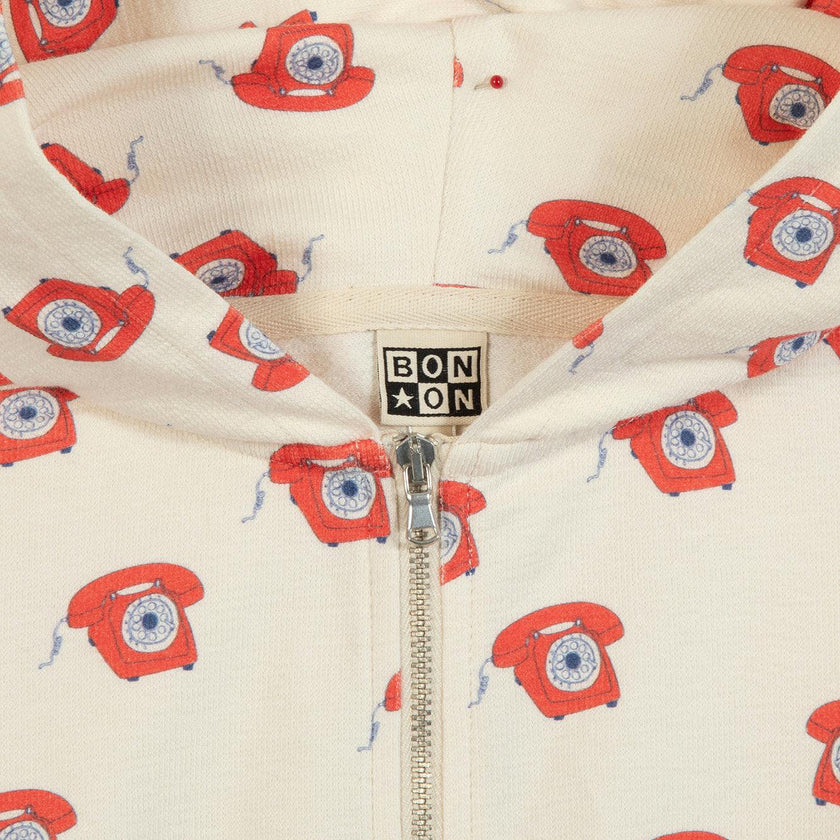 BONTON Retro Phone Hoodie - Red