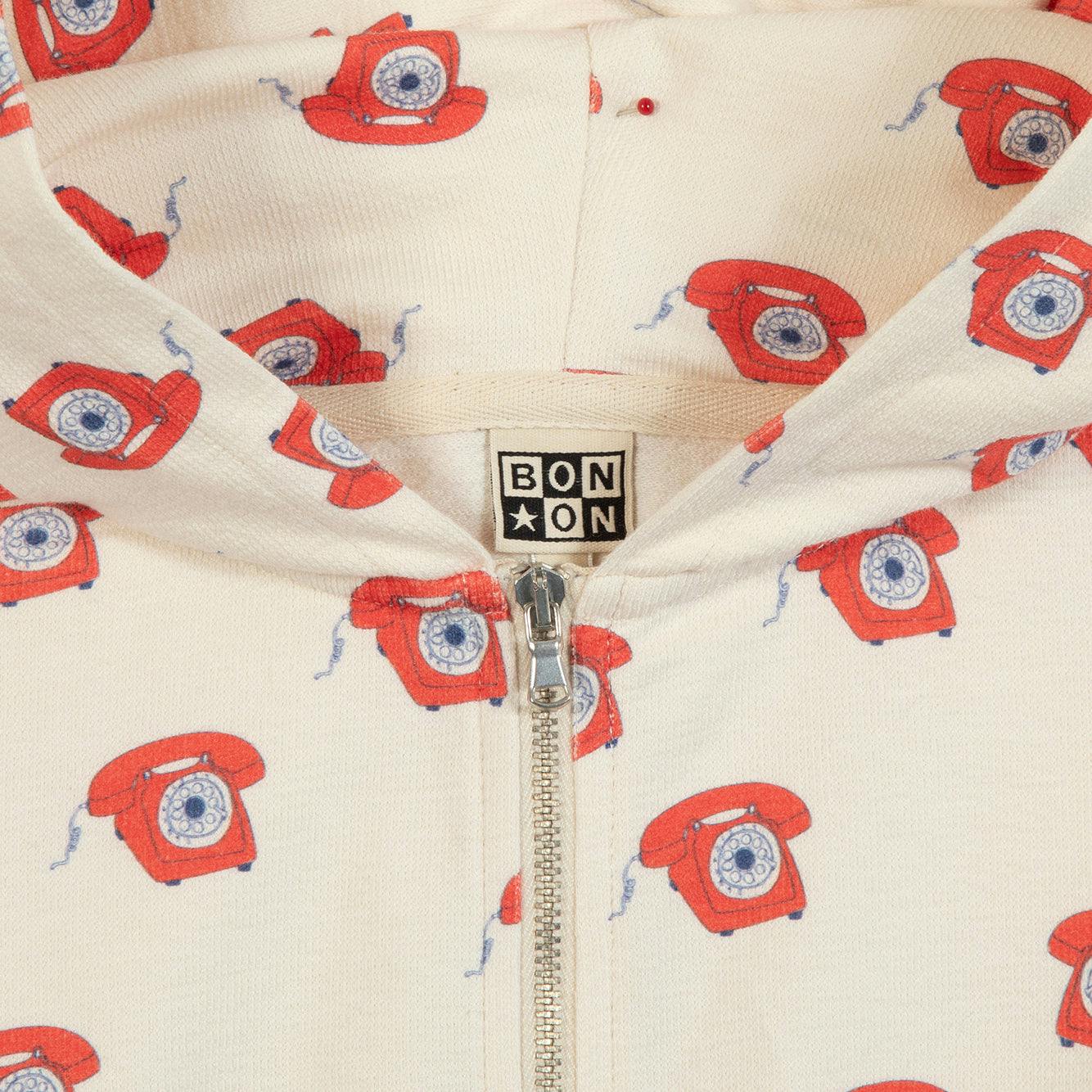 BONTON Retro Phone Hoodie - Red