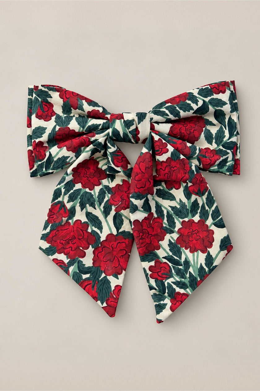 Hair Bows in Red Roses