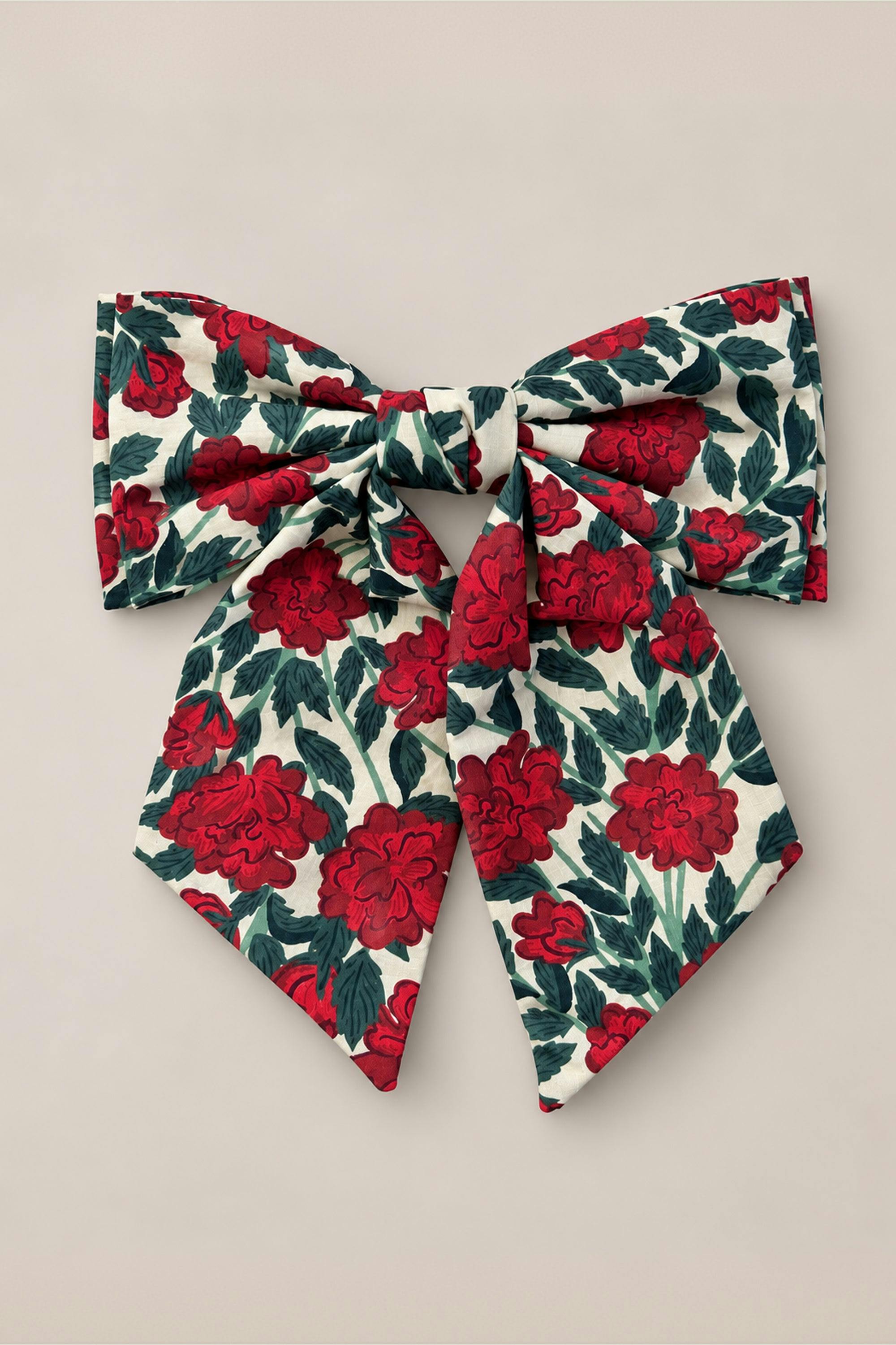 Hair Bows in Red Roses