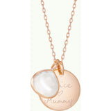 Personalized Gemstone Necklace, Rose Gold Plated