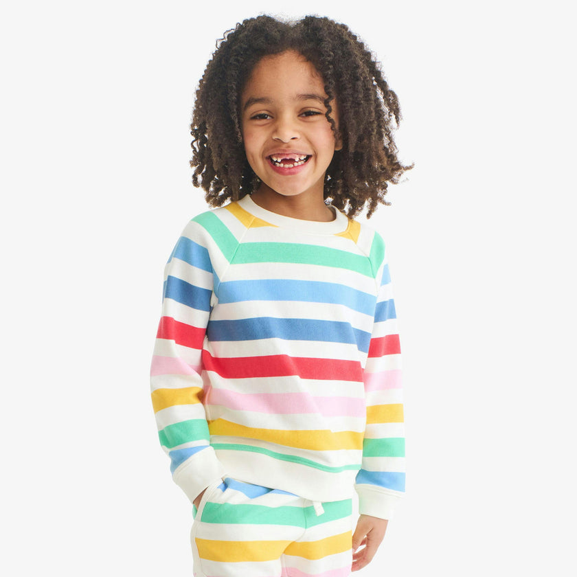 Kids sweatshirt in candy stripe