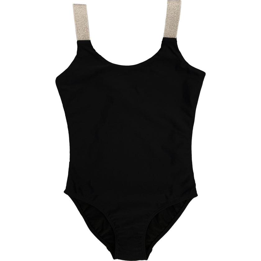Girls Silver Strap One Piece Bathing Suit Bikini, Silver