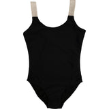 Girls Silver Strap One Piece Bathing Suit Bikini, Silver