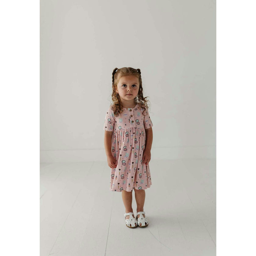 Short Sleeve Henley Dress